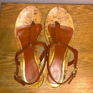 Ralph Lauren strappy adjustable cork sandals